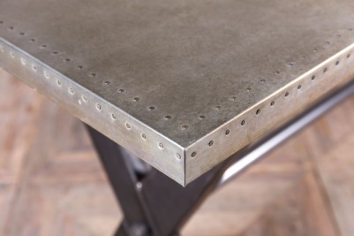 halifax-x-frame-poseur-table-zinc-top-close-up